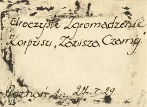 fotografia zbiorowa korporantów Korpusu Zawisza Czarny 4 2